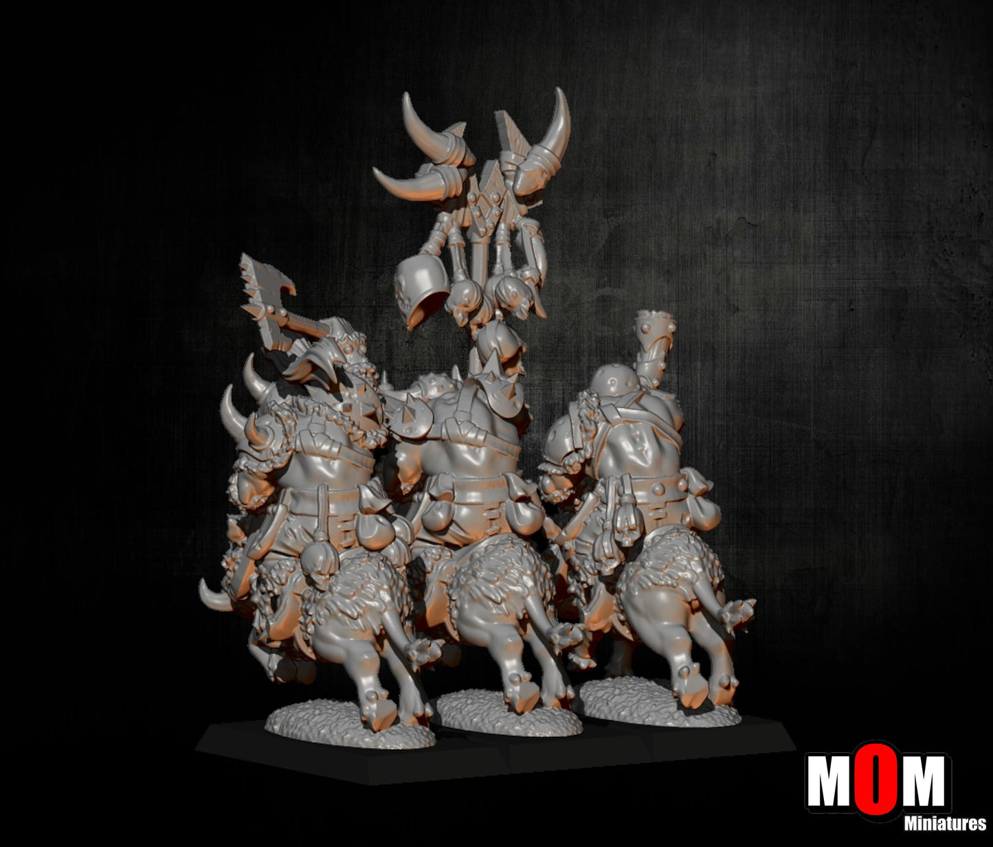 Orcs on Boars, Fantasy Skirmish Miniatures by MoM Miniatures, perfect for Fantasy Wargames and RPGs