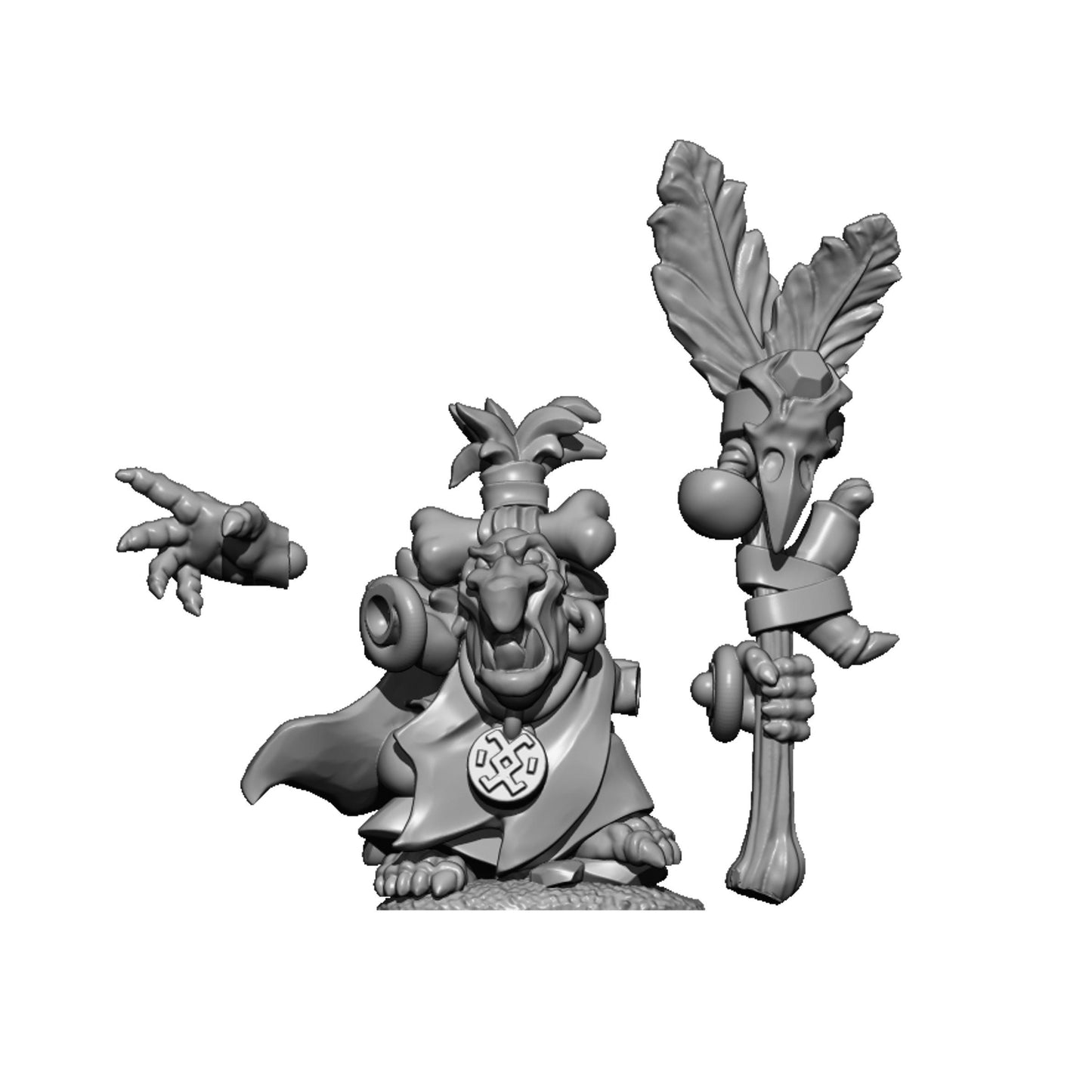 Shaman Goblin, Fantasy Skirmish Miniatures by MoM Miniatures, perfect for Fantasy Wargames and RPGs