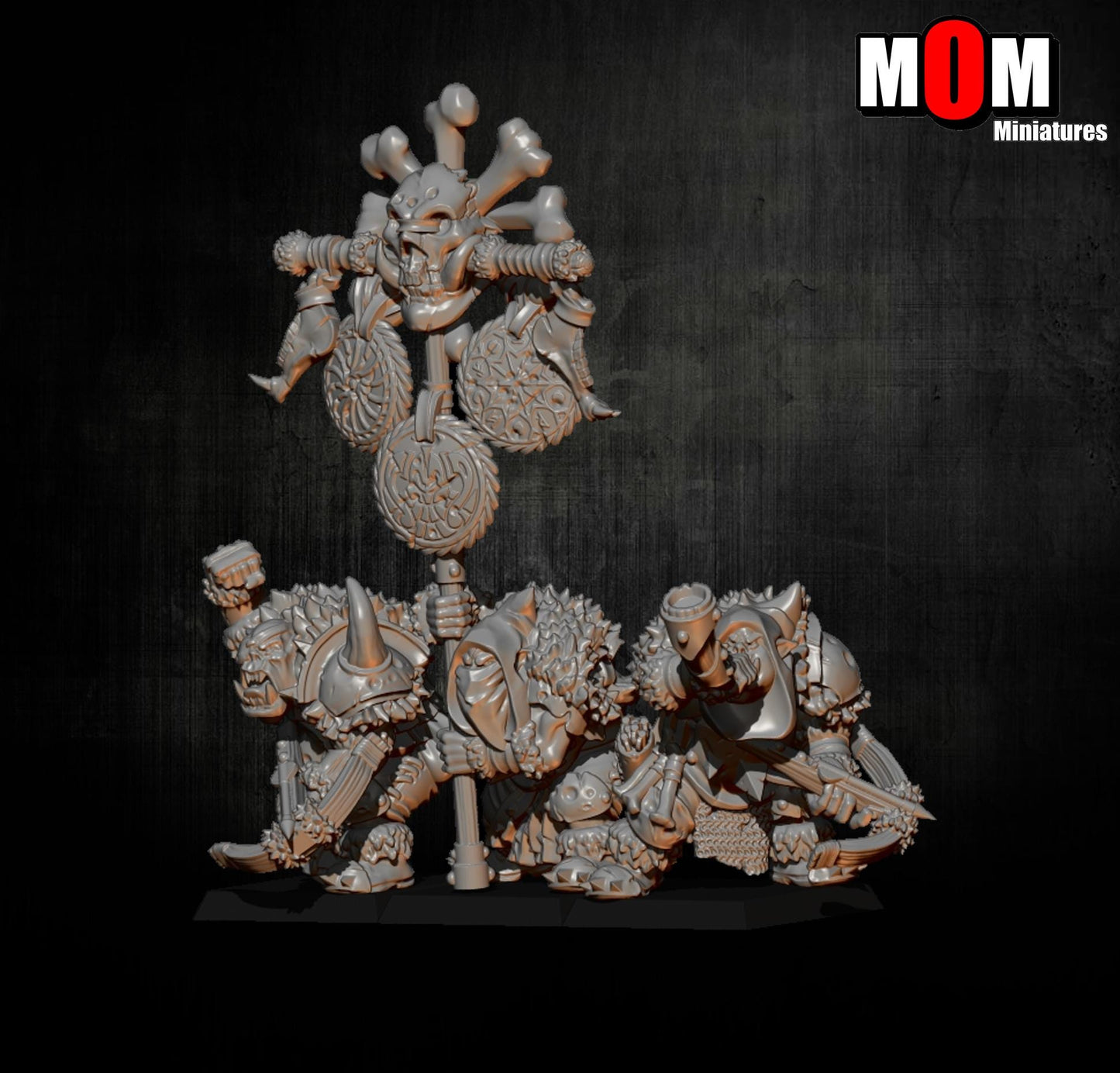 Armored Orc Crossbowmen, Fantasy Skirmish Miniatures by MoM Miniatures, perfect for Fantasy Wargames and RPGs