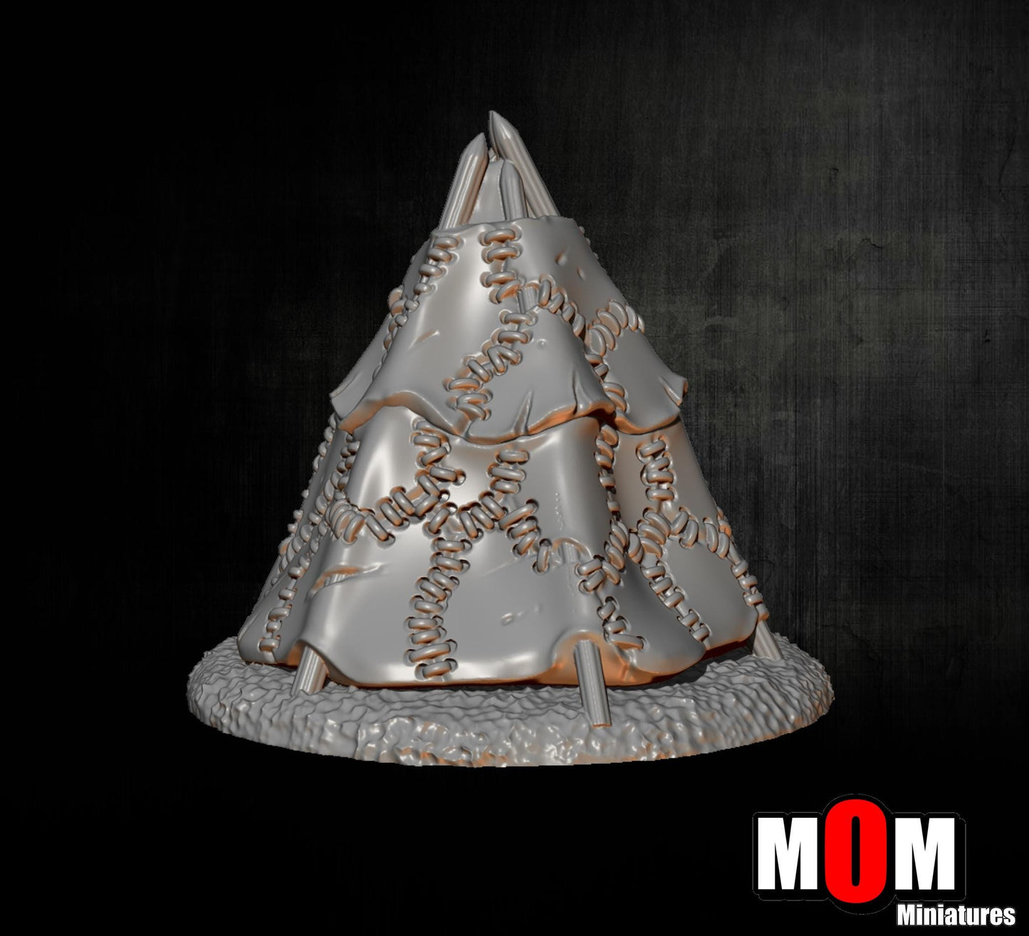 Orc Tent, Fantasy Skirmish Miniatures by MoM Miniatures, perfect for Fantasy Wargames and RPGs