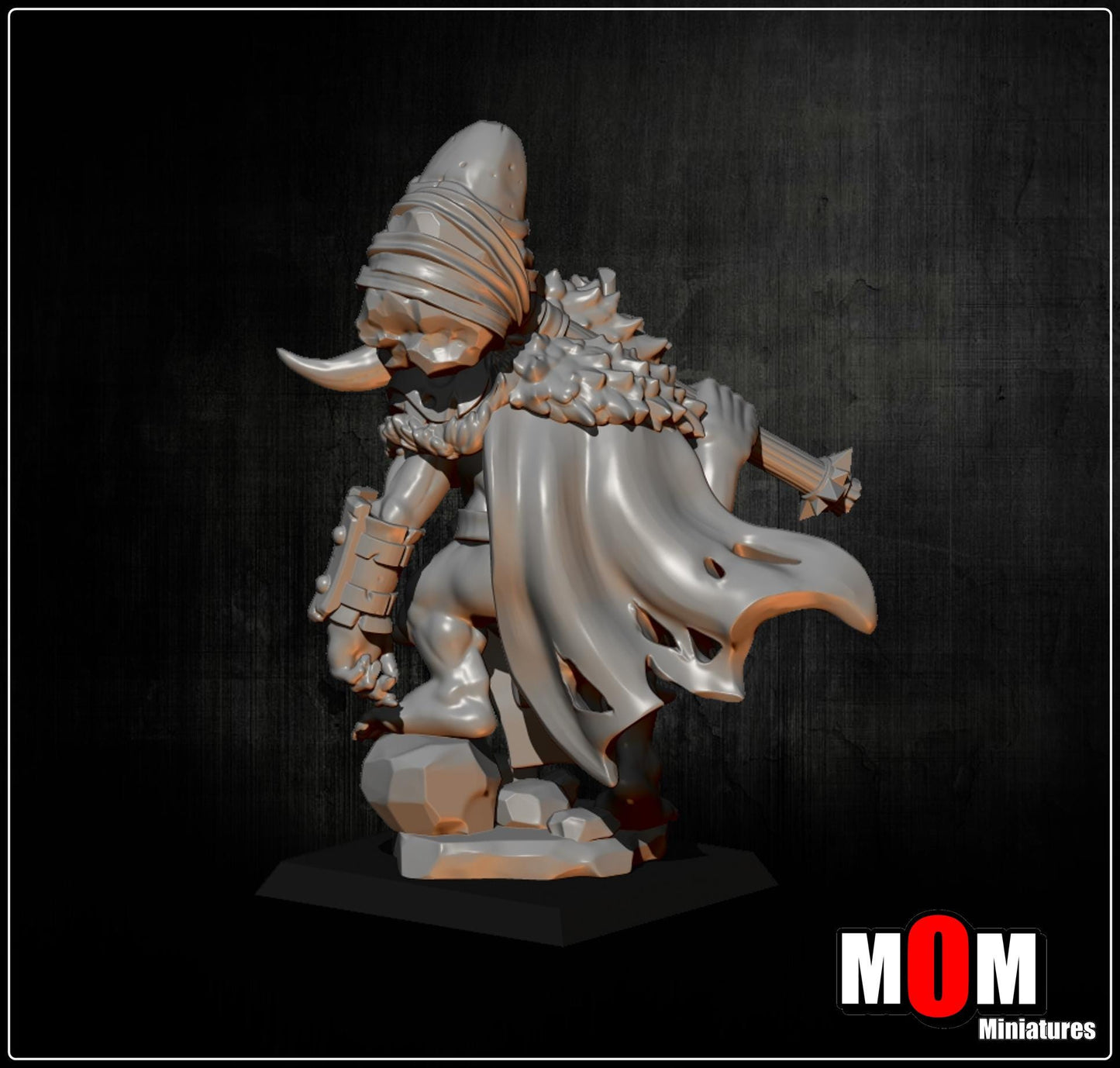 Troll King, Fantasy Skirmish Miniatures by MoM Miniatures, perfect for Fantasy Wargames and RPGs