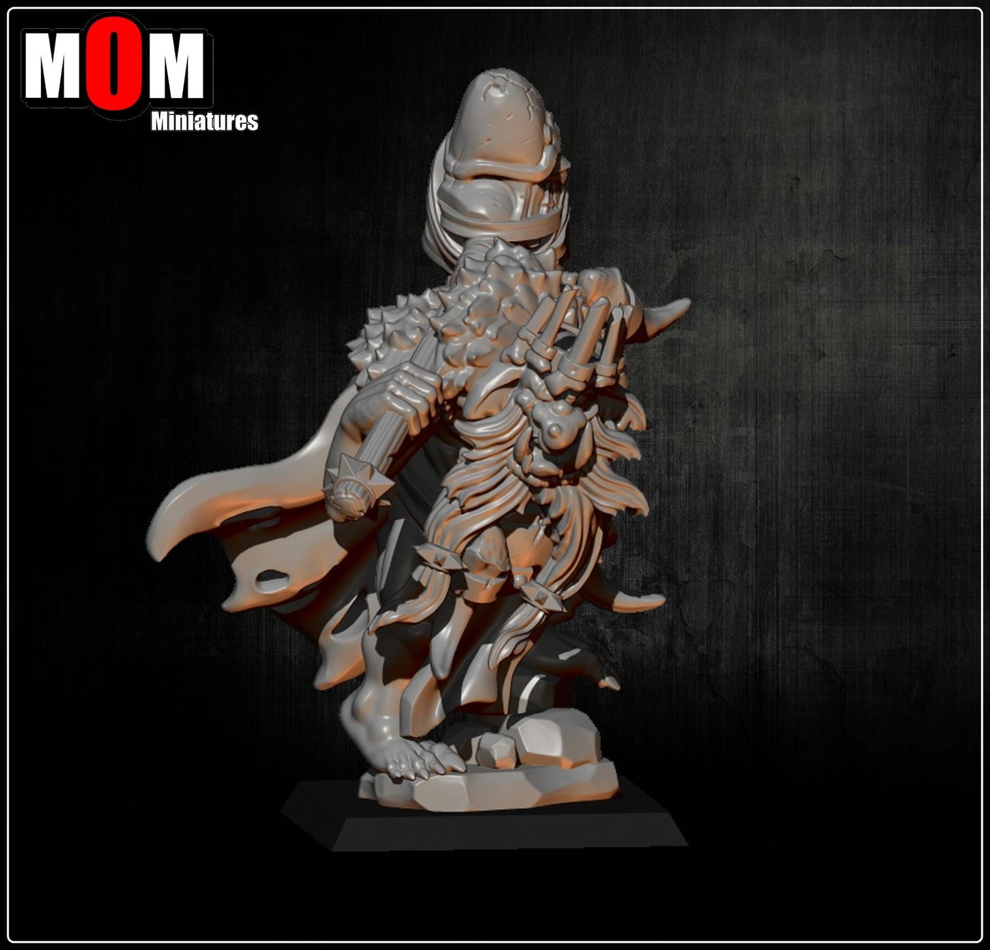 Troll King, Fantasy Skirmish Miniatures by MoM Miniatures, perfect for Fantasy Wargames and RPGs