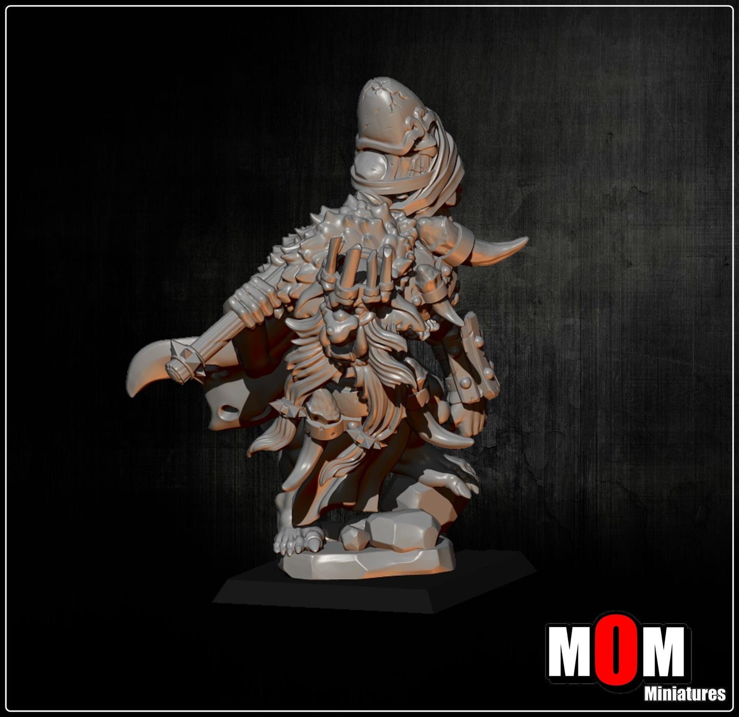 Troll King, Fantasy Skirmish Miniatures by MoM Miniatures, perfect for Fantasy Wargames and RPGs