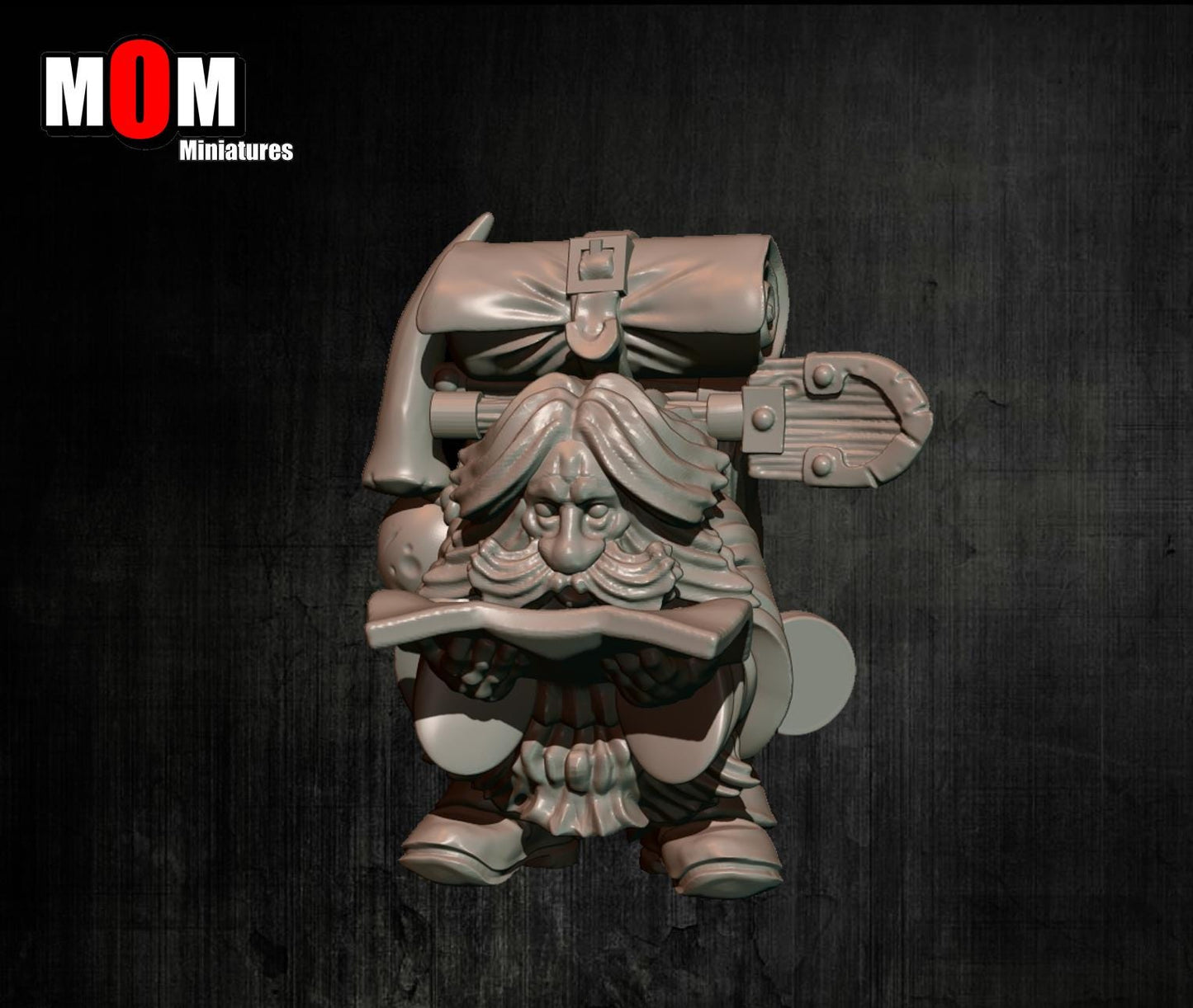 Dwarven Adventurer, Fantasy Skirmish Miniatures by MoM Miniatures, perfect for Fantasy Wargames and RPGs