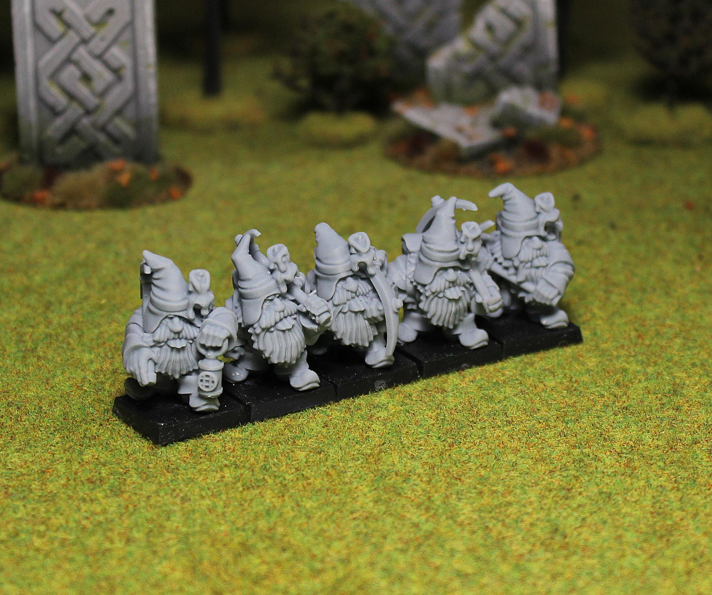 Dwarf Miners, Fantasy Skirmish Miniatures by MoM Miniatures, perfect for Fantasy Wargames and RPGs