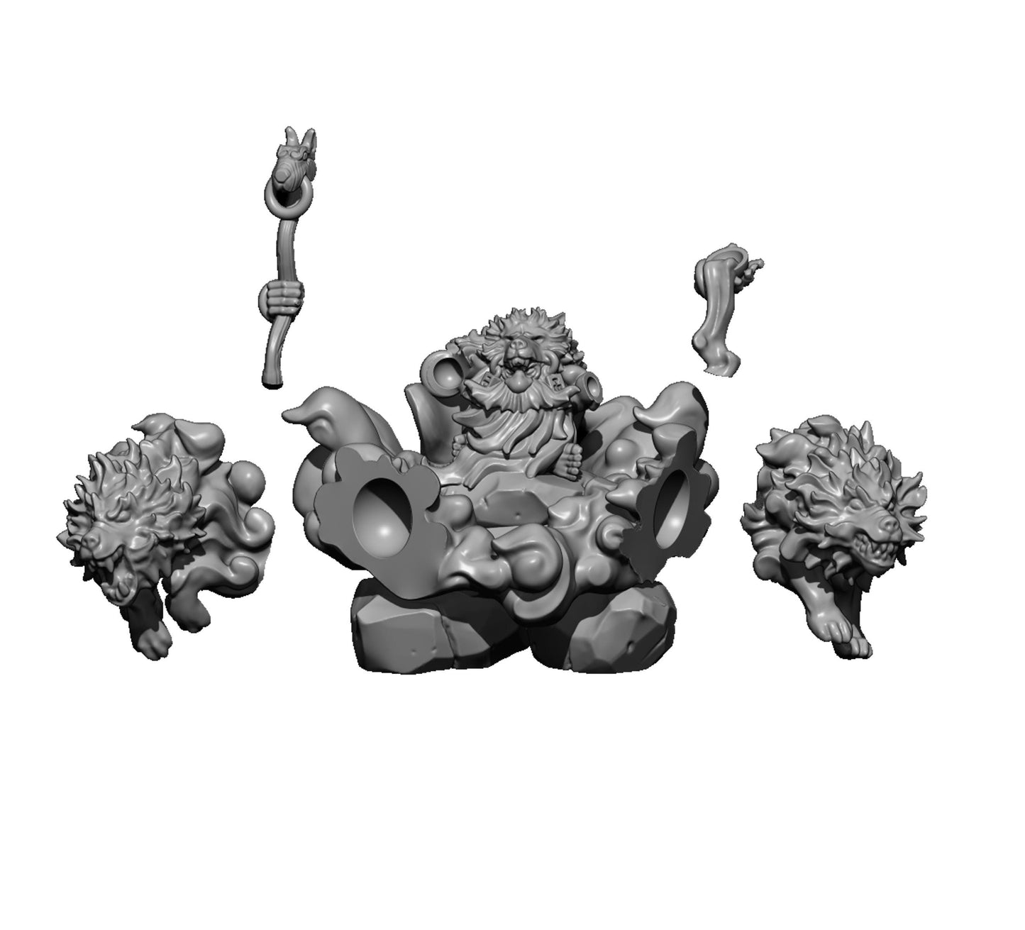 Dwarf Druid 2, Fantasy Skirmish Miniatures by MoM Miniatures, perfect for Fantasy Wargames and RPGs