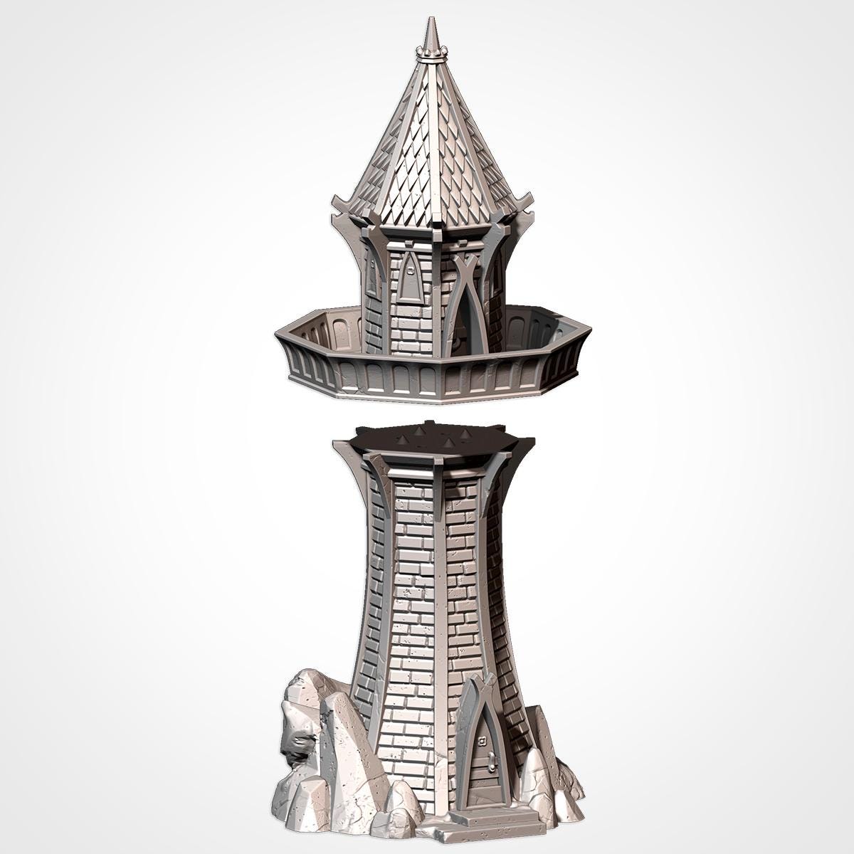 ELVEN CONSTRUCTIONS terrain by Txarli Factory Fantasy Terrain Ruined Statues Set, Perfect for Tabletop Wargames