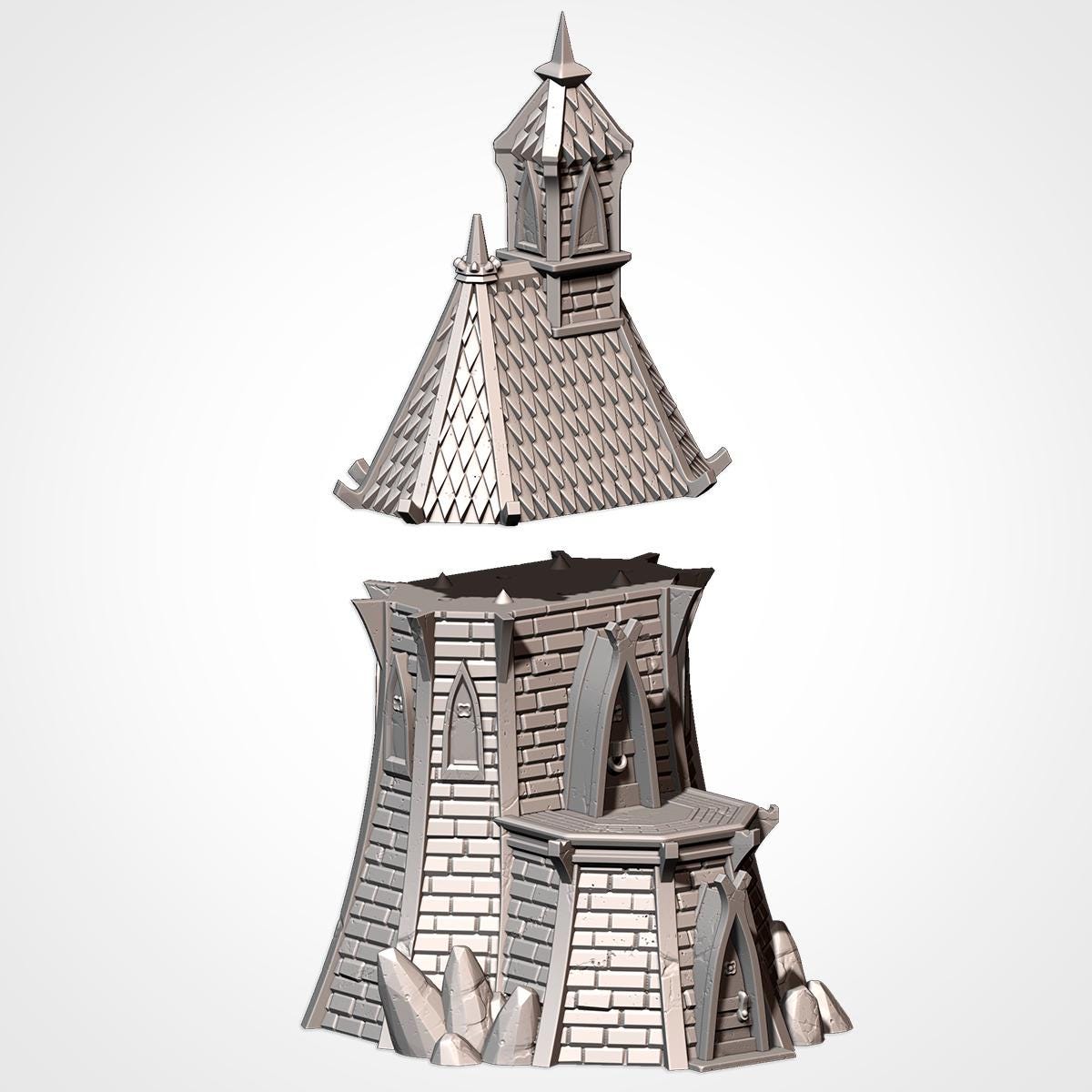 ELVEN CONSTRUCTIONS terrain by Txarli Factory Fantasy Terrain Ruined Statues Set, Perfect for Tabletop Wargames