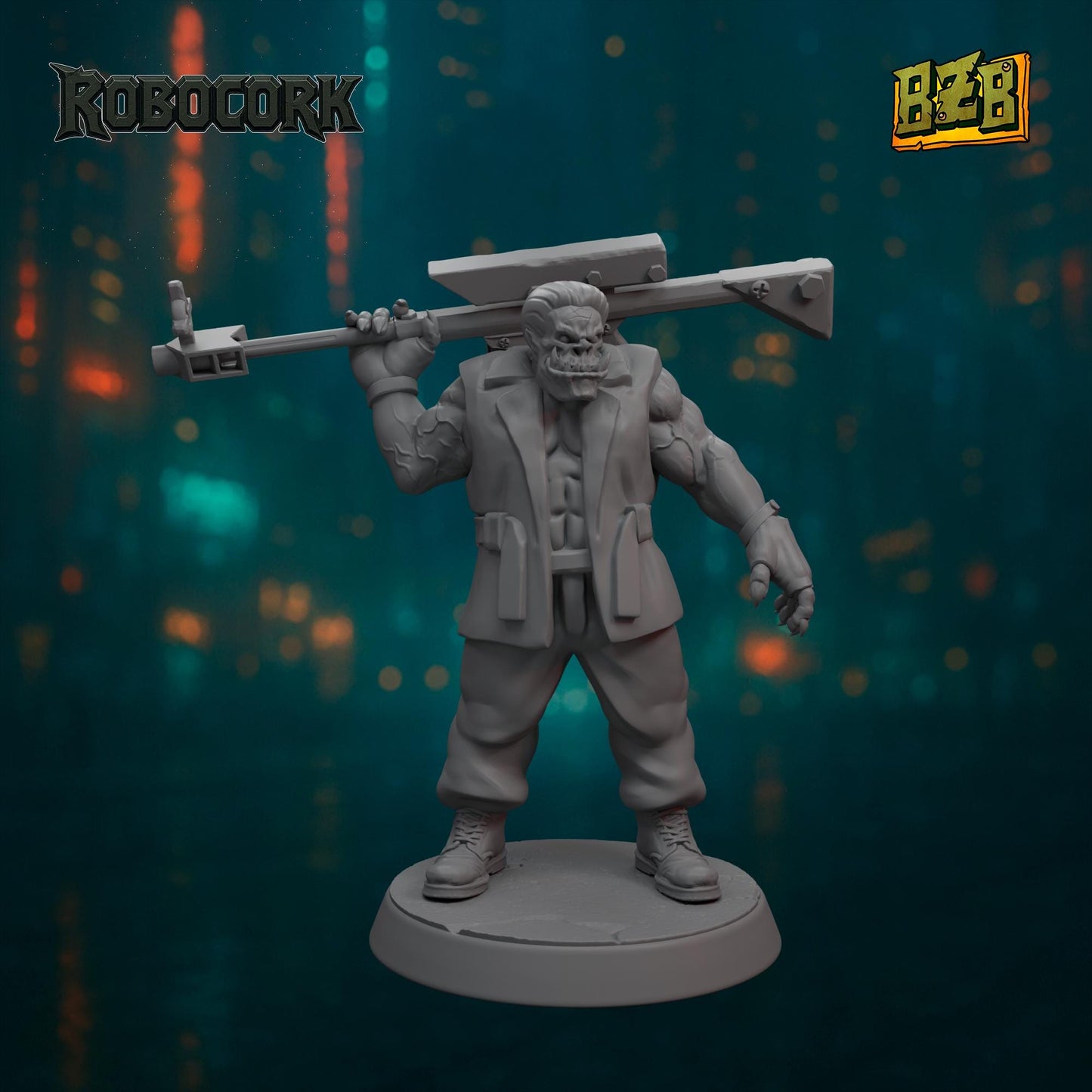 The Gang, ROBOCORK, Movie-inspired Orkish Menace Sculpted by Big Zkreen Boyz, Grimdark Compatible, Scaled for Sci-Fi Wargames