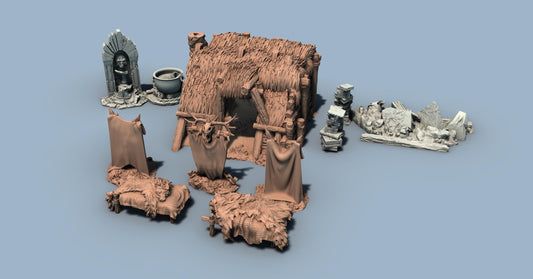 Arctic Camp Shelter by GameScape3D - 3D Printed Tabletop Terrain, Perfect for Wargames, Board Games, RPGs