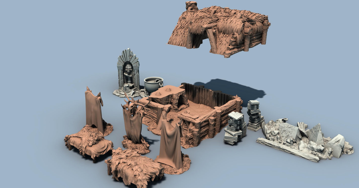 Arctic Camp Shelter by GameScape3D - 3D Printed Tabletop Terrain, Perfect for Wargames, Board Games, RPGs