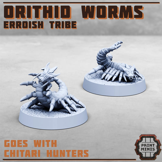 Orithid Worms - Erroish Tribe - Gang Expansion -  Sci-Fi Grimdark Mercenaries by Print Minis