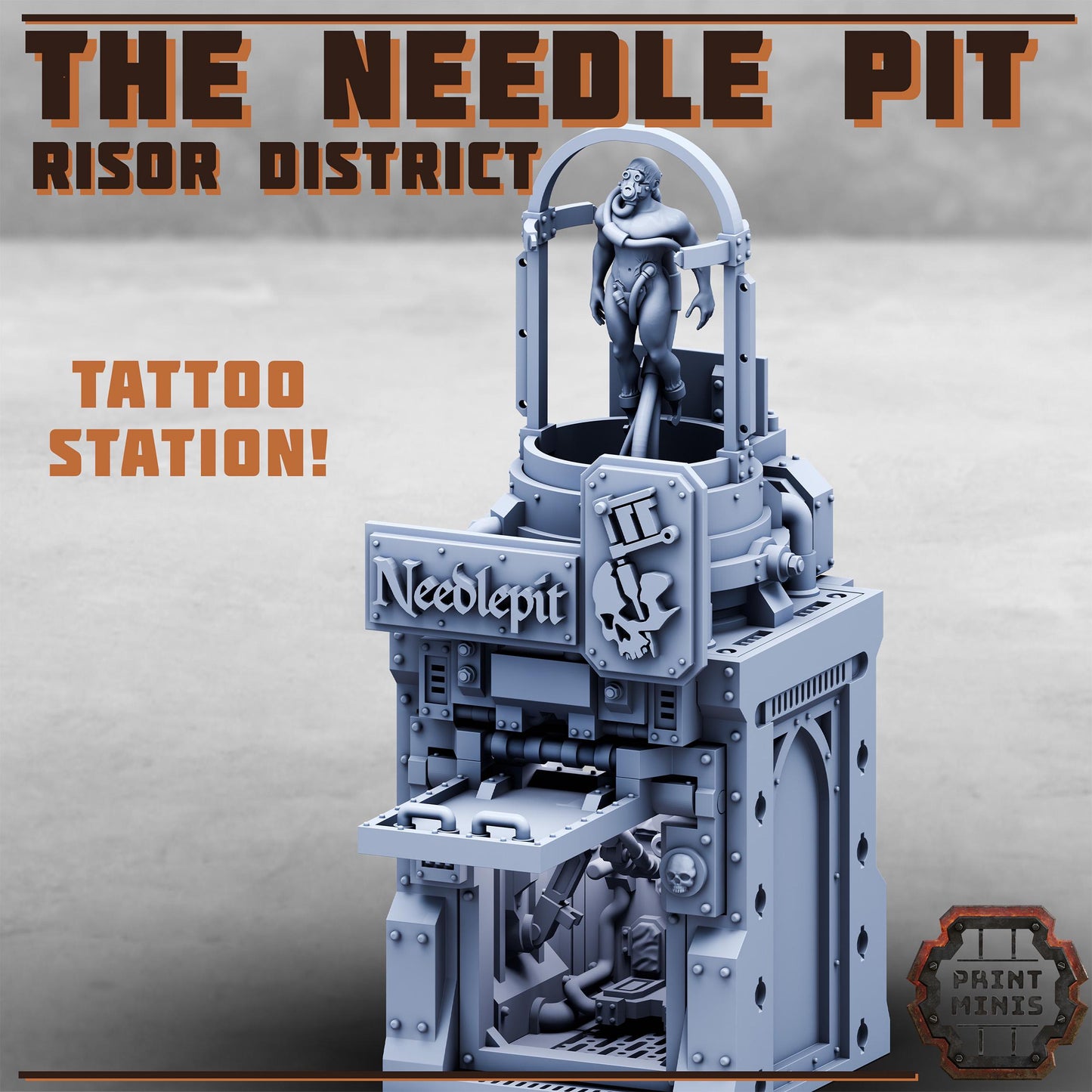 The Needle Pit - Risor District - Sci-Fi City Skirmish Wargaming Terrain by Print Minis