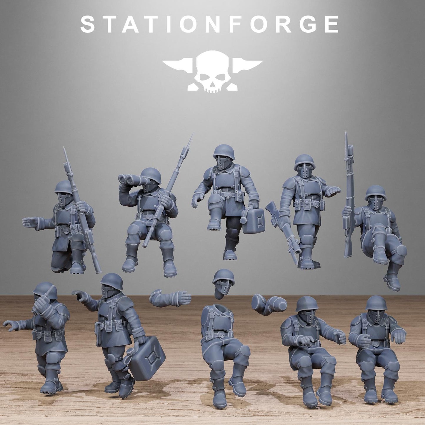 FreeGuard Battle Tank - GrimGuard Heavy Tank, Sci-Fi Space Guard Soldiers by STATIONFORGE