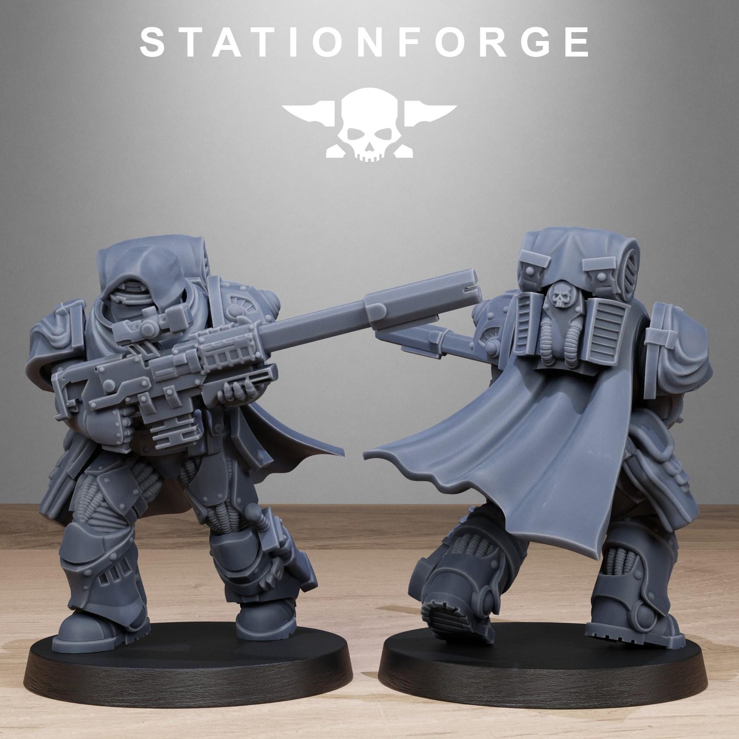 Socratis Snipers, Modular Sci-Fi Marine warriors by STATIONFORGE, Grimdark Wargames Proxy