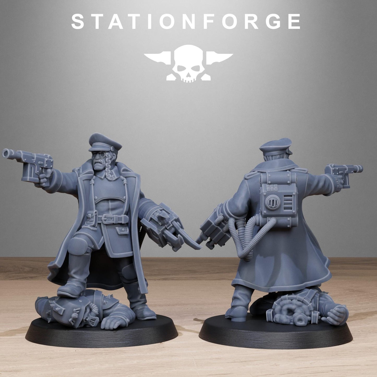 FreeGuard Officer, Imperial Guard Proxy, Sci-Fi Wargames Miniatures by STATIONFORGE