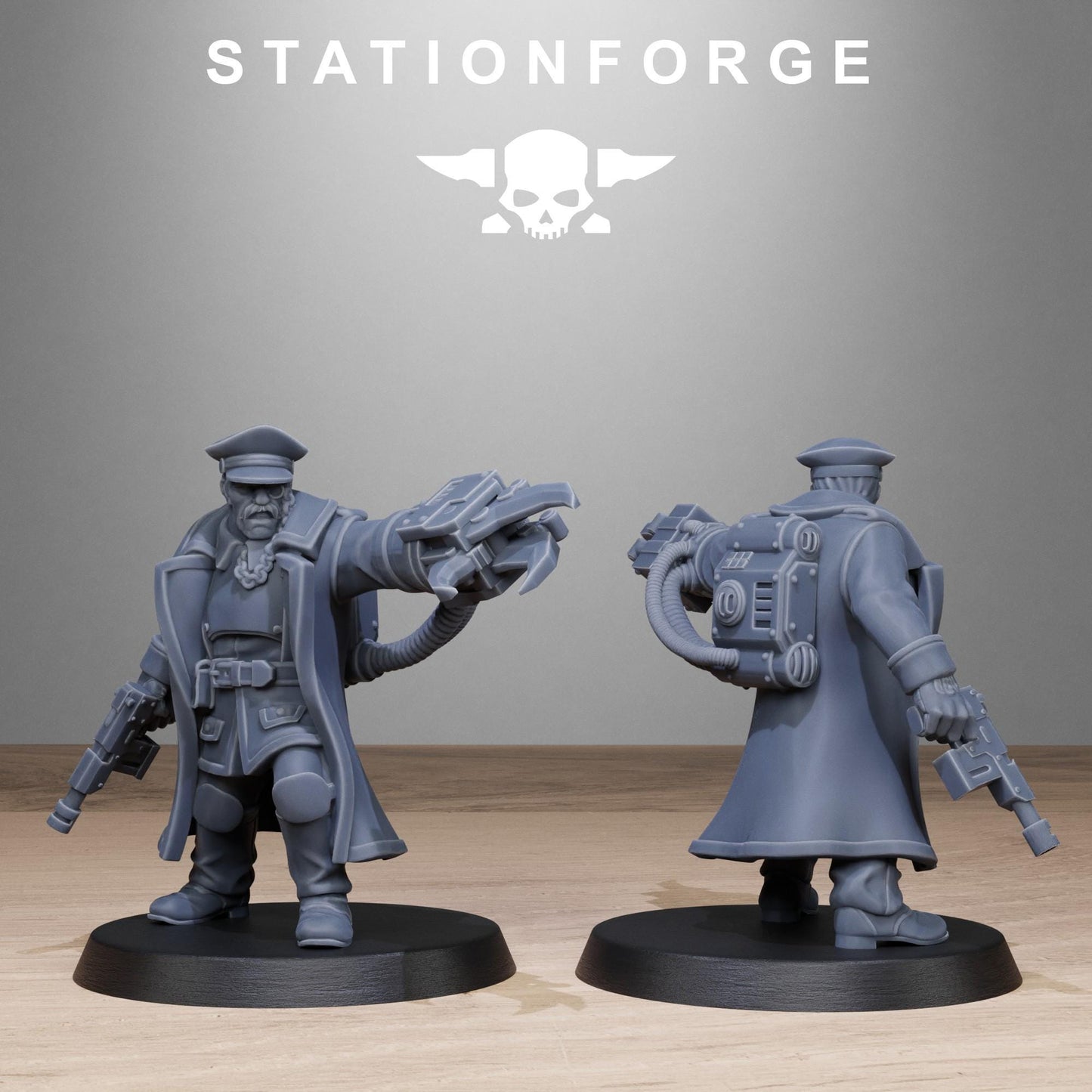 FreeGuard Officer, Imperial Guard Proxy, Sci-Fi Wargames Miniatures by STATIONFORGE