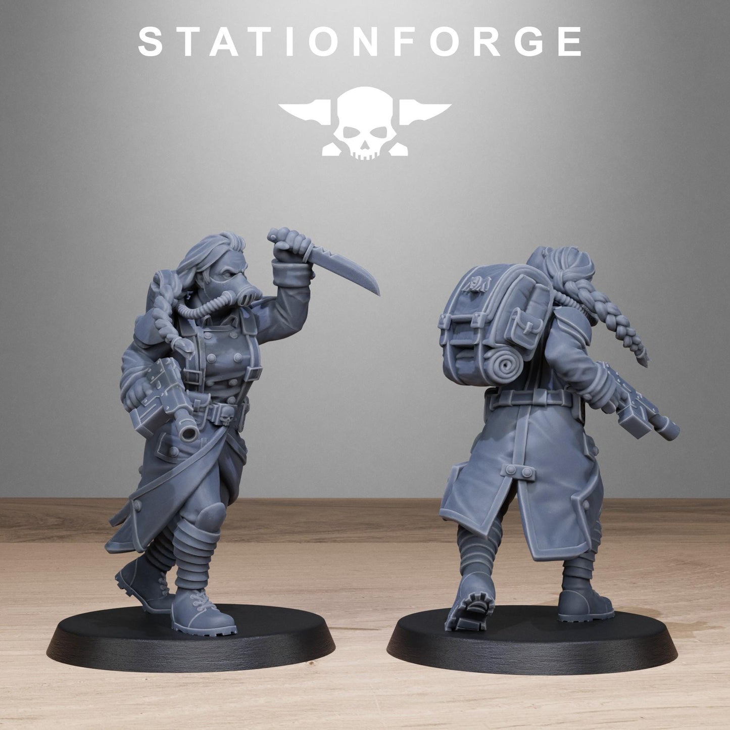 GrimGuard Sisters, Death Korps Proxy, Sci-Fi Wargames Miniatures by STATIONFORGE