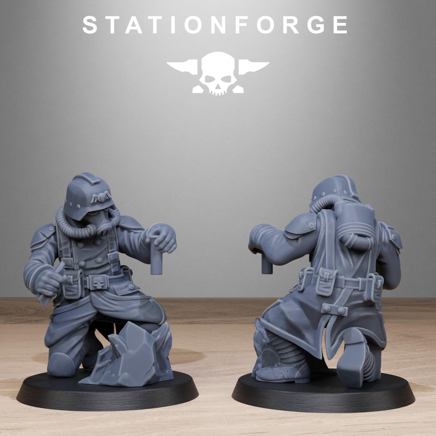 GrimGuard Radioactive Mutants, Death Korps Proxy, Sci-Fi Wargames Miniatures by STATIONFORGE