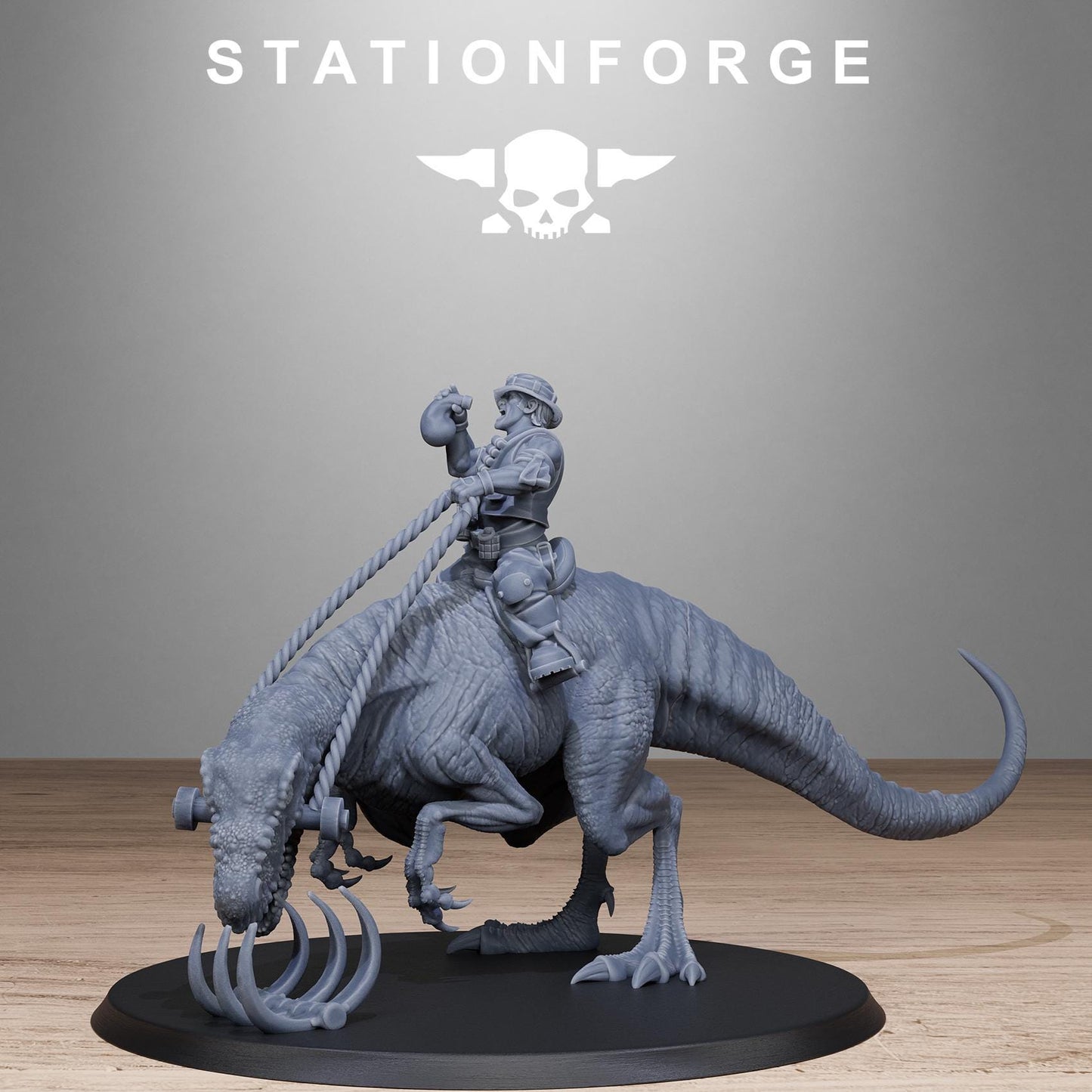 GrimGuard Jungle Raptors, Modular Set Miniatures by STATIONFORGE,  Imperial guard cavalry regiment