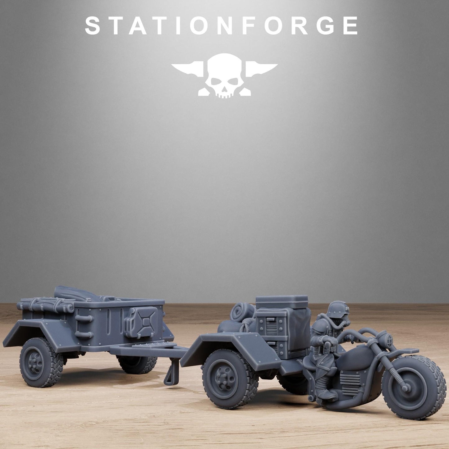 GrimGuard Support Vehicles, Modular Sci-Fi Guardsmen Vehicles by STATIONFORGE, Sci-fi Wargames Proxy, Imperial Guard Transports
