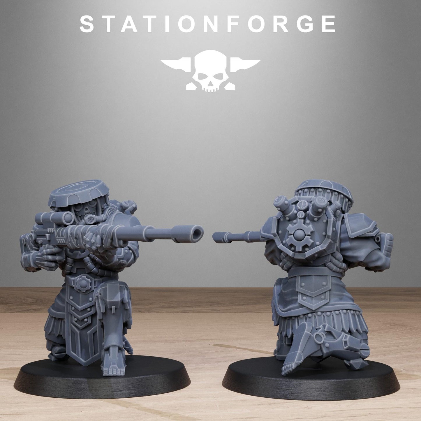 Scavenger Snipers, Space Techno-bots, modular Sci-Fi warriors by STATIONFORGE, Sci-Fi Wargames Cyber-themed Grimdark miniatures
