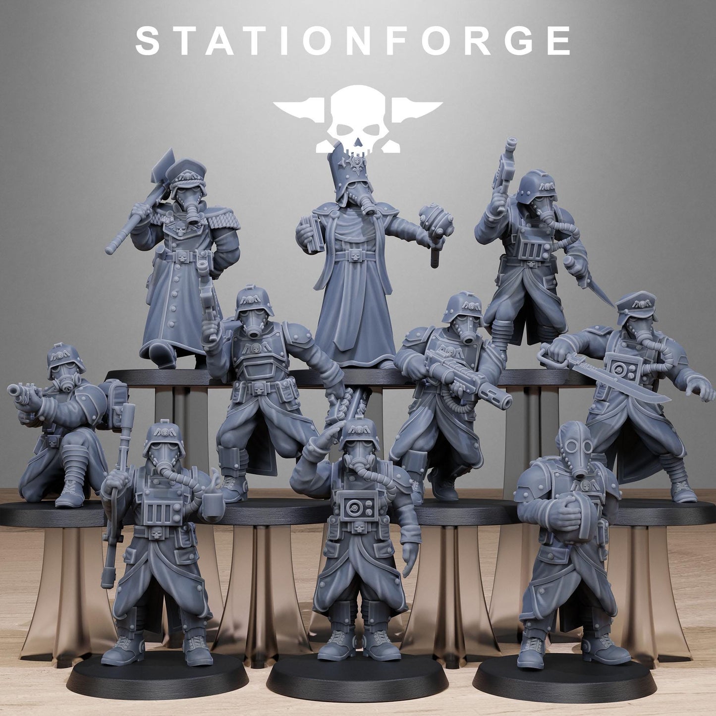 GrimGuard Vigils, Death Korps Proxy, Sci-Fi Wargames Miniatures by STATIONFORGE