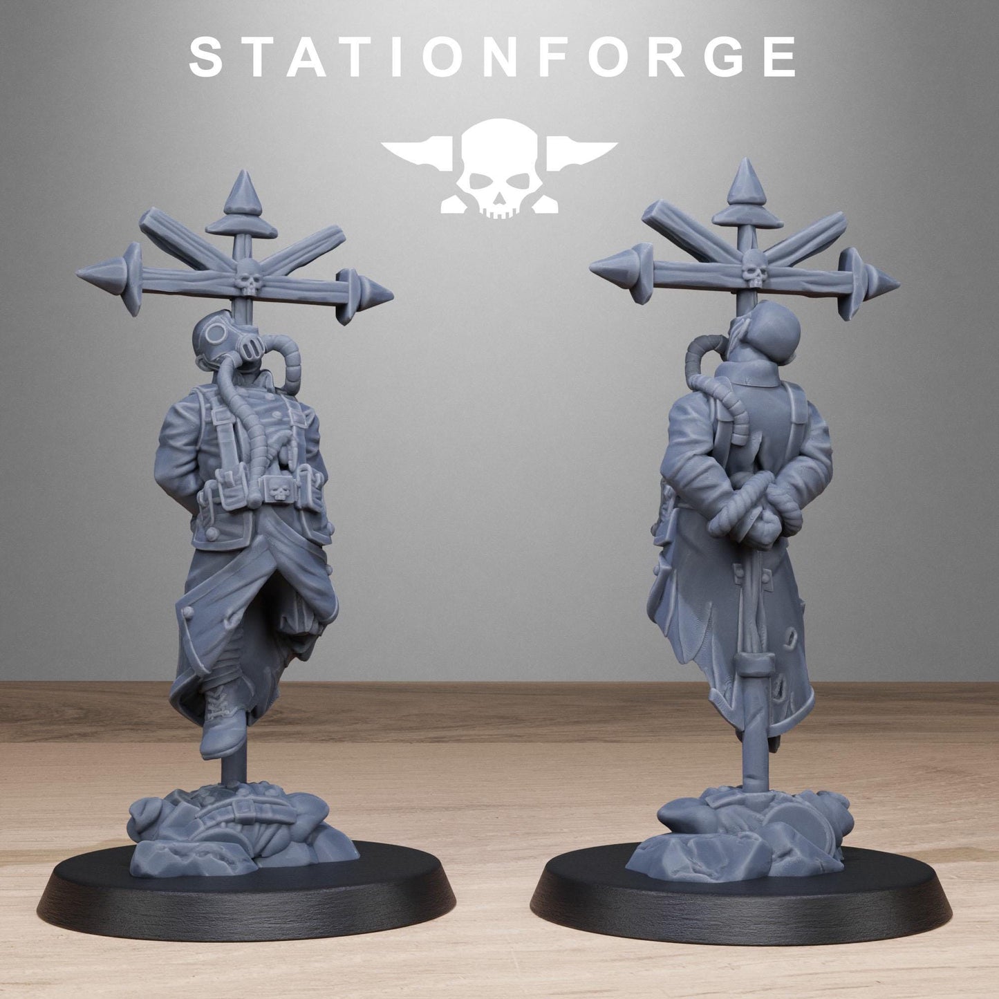 GrimGuard Objective Markers, Death Korps Proxy, Sci-Fi Wargames Miniatures by STATIONFORGE