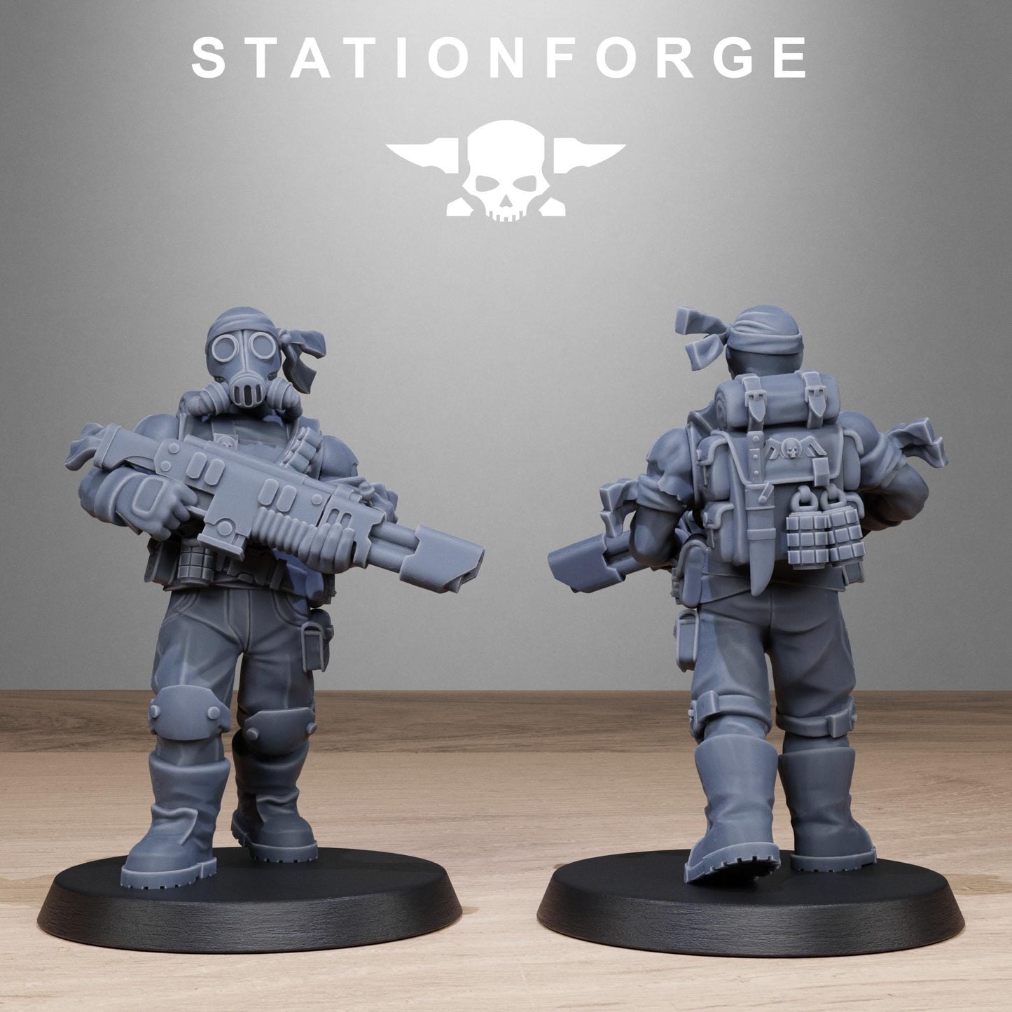 GrimGuard Jungle Fighters 2, Death Korps Proxy, Sci-Fi Wargames Miniatures by STATIONFORGE