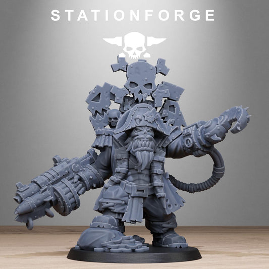 Orkaz Pirate, Space-Faring Orkish Menace Sculpted by STATIONFORGE, Grimdark Compatible, Sci-Fi Wargame Scale