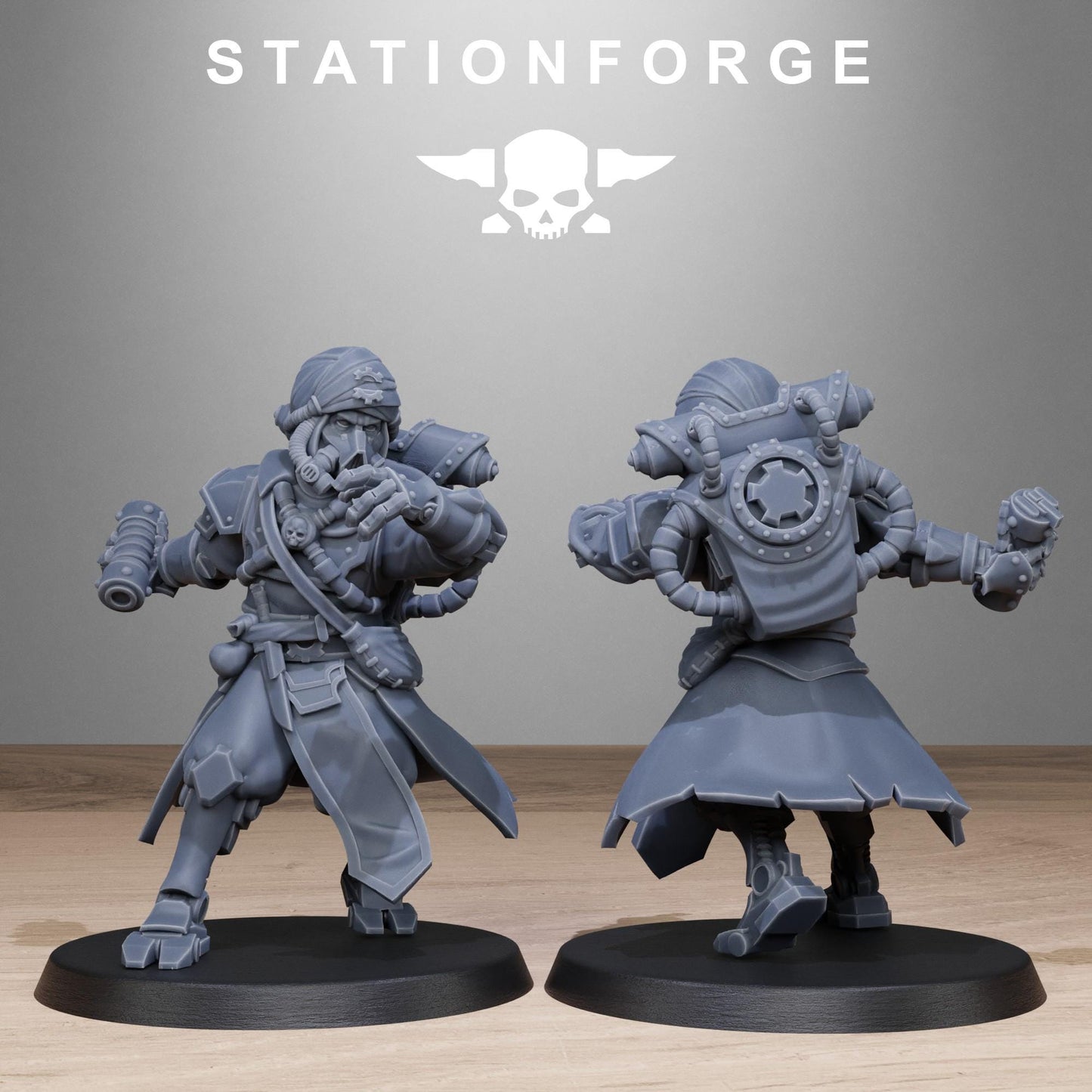 Scavenger Scorchers, Space Techno-bots, modular Sci-Fi warriors by STATIONFORGE, Sci-Fi Wargames Cyber-themed Grimdark miniatures
