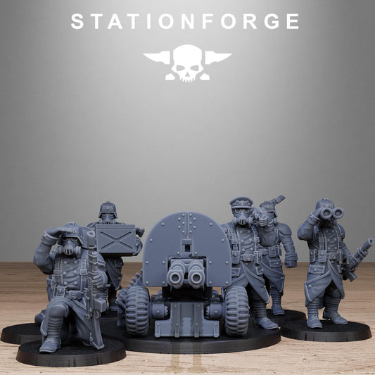 GrimGuard Battle Weapons 2.0, Heavy Weapons Team,  Imperial Guard Miniatures by STATIONFORGE