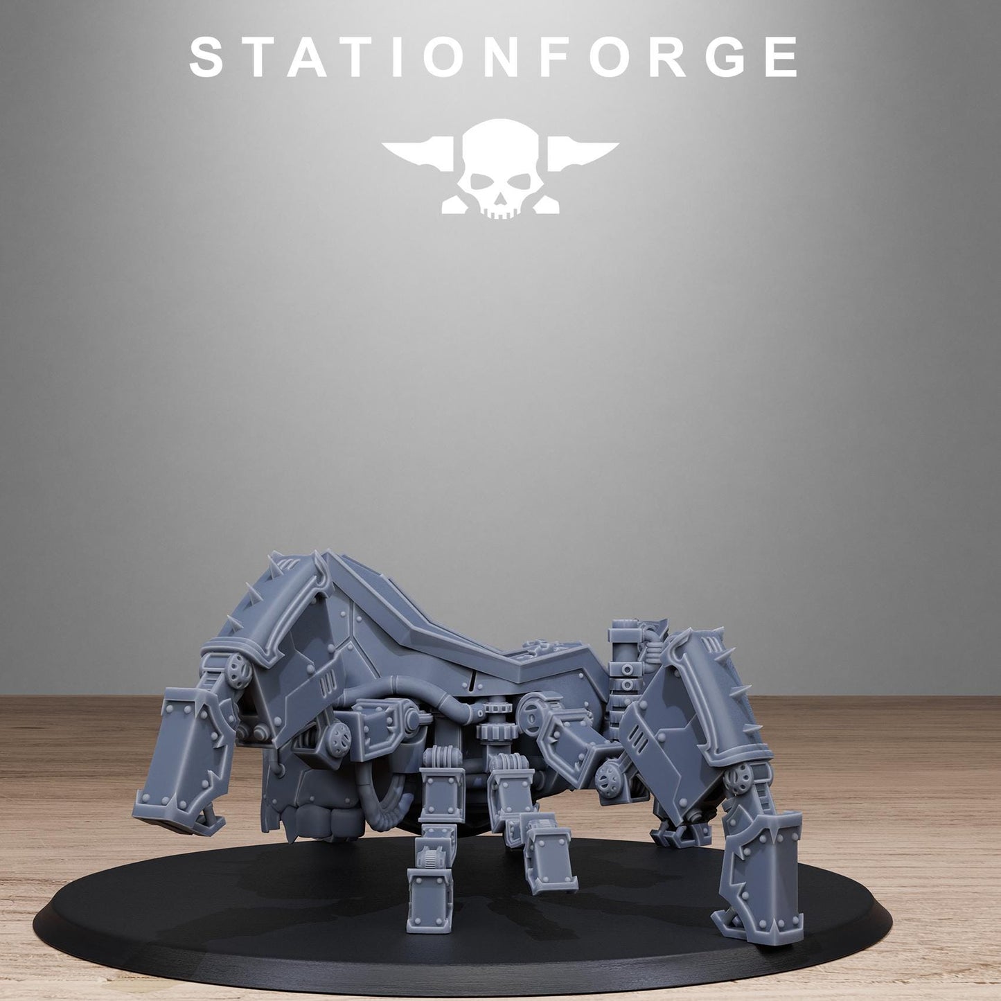 Scavenger Lectern Walker, Space Techno-bots, modular Sci-Fi warriors by STATIONFORGE, Sci-Fi Wargames Cyber-themed Grimdark miniatures