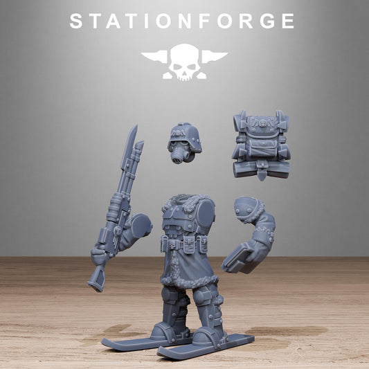 GrimGuard Frostwatch Patrol, Death Korps Proxy, Sci-Fi Wargames Miniatures by STATIONFORGE