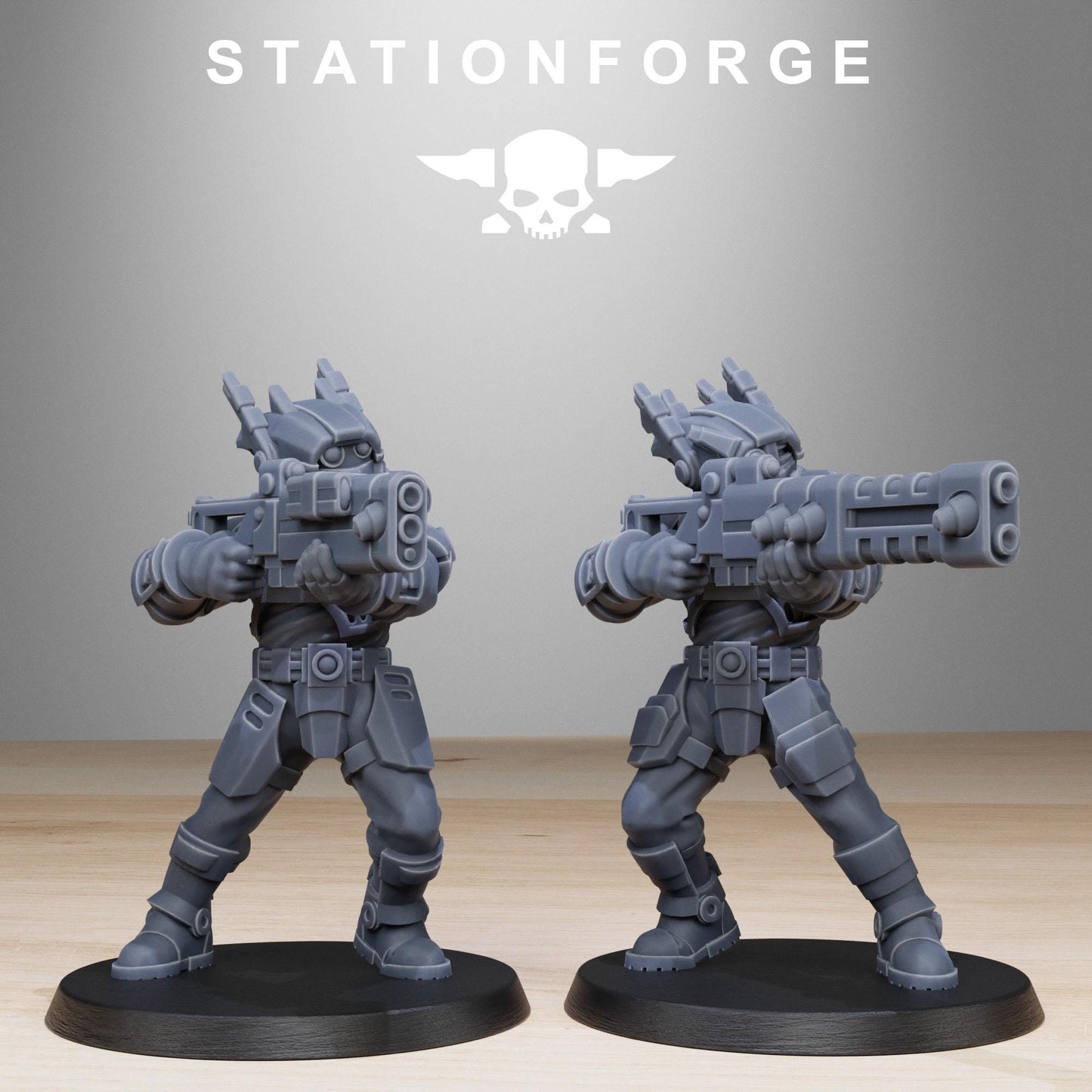 Tarion Assault Squad, Communitarian Alien Infantry, Sci-Fi Wargames Miniatures by STATIONFORGE