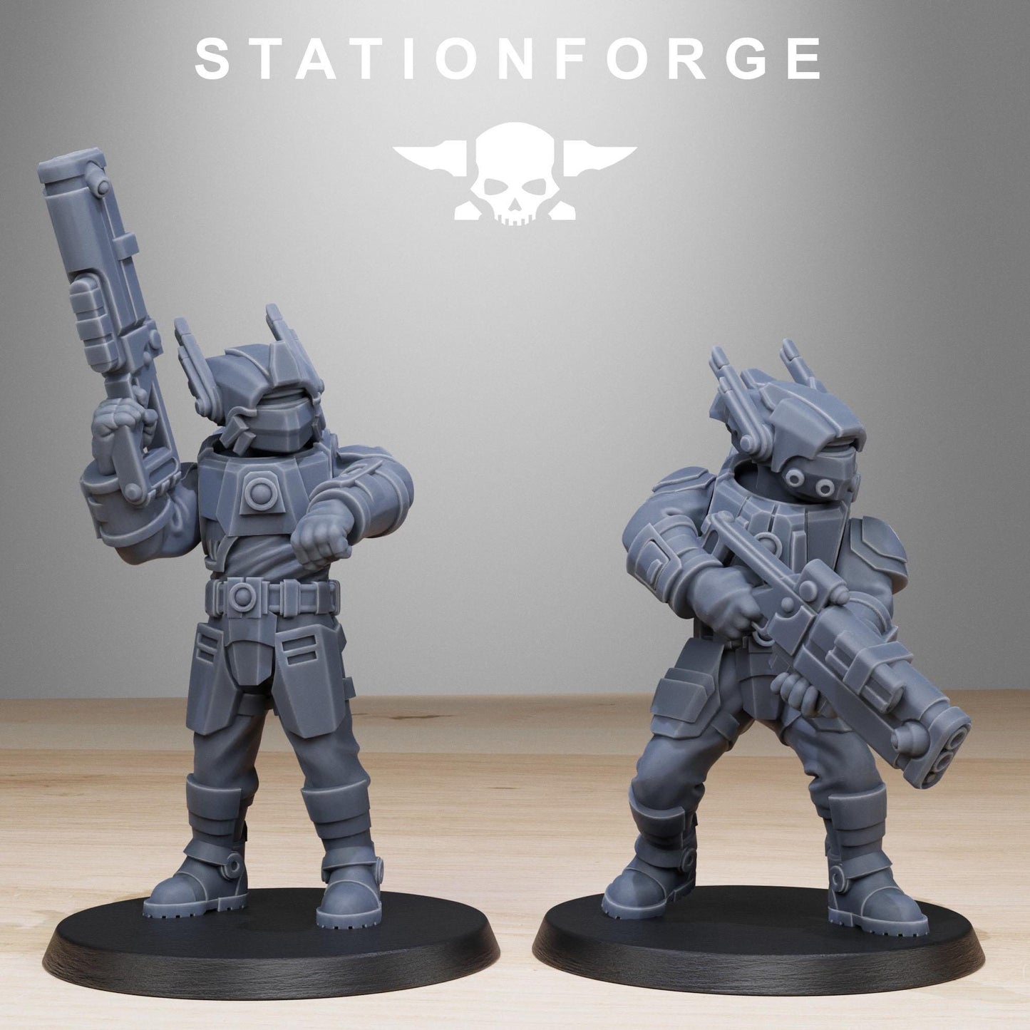 Tarion Assault Squad, Communitarian Alien Infantry, Sci-Fi Wargames Miniatures by STATIONFORGE