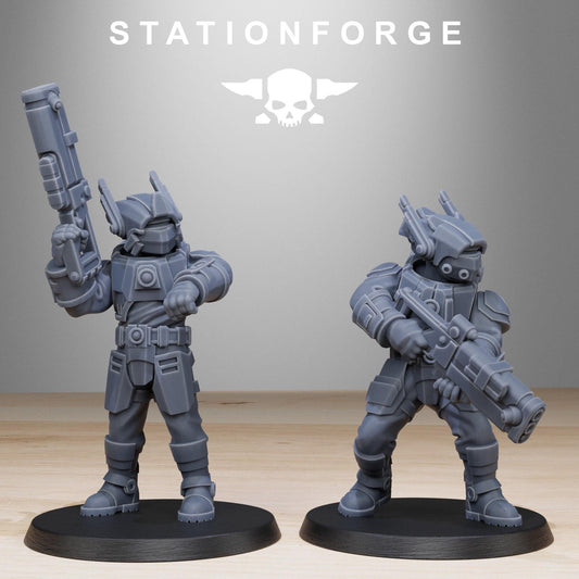 Tarion Assault Squad, Communitarian Alien Infantry, Sci-Fi Wargames Miniatures by STATIONFORGE