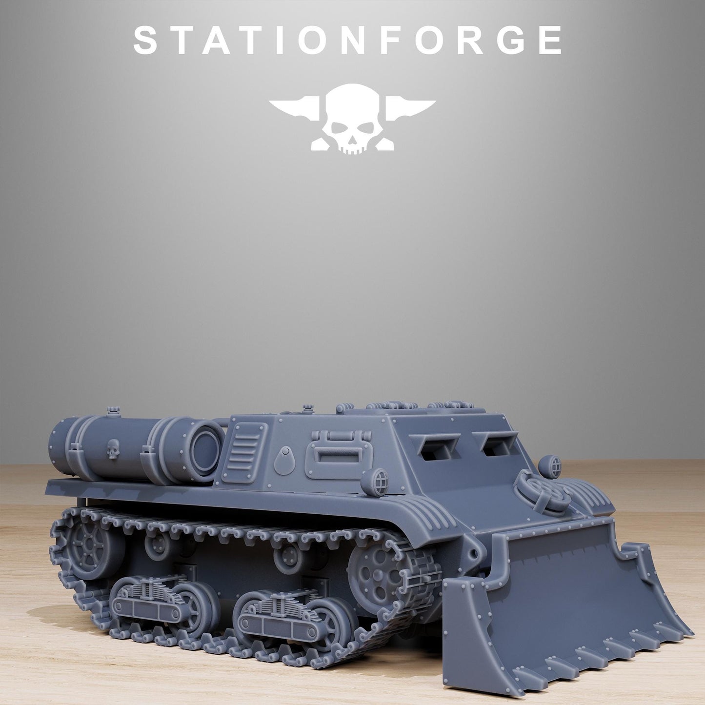 GrimGuard Tankette, Modular Sci-Fi Guardsmen Vehicle by STATIONFORGE, Sci-fi Wargames Proxy, Imperial Guard Transport Truck