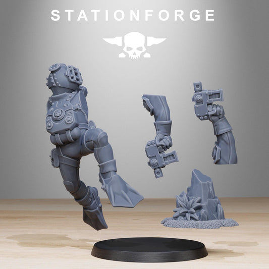 GrimGuard Divers, Death Korps Proxy, Sci-Fi Wargames Miniatures by STATIONFORGE