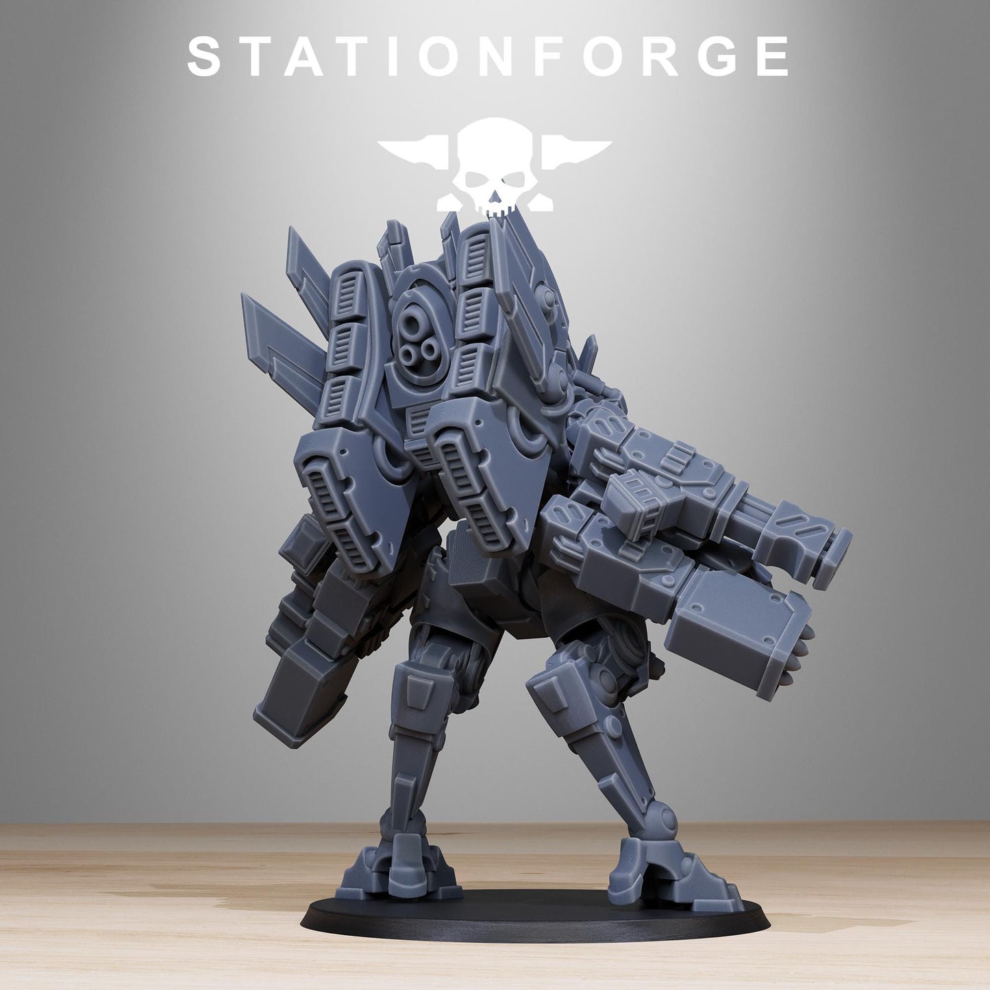 Tarion Elder Mech Mk1, Communitarian Alien Infantry, Sci-Fi Wargames Miniatures by STATIONFORGE
