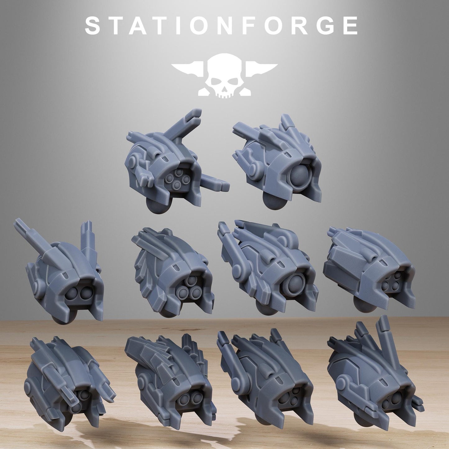 Tarion Strike Mechs Mk1 Builder Kit, Communitarian Alien Infantry, Sci-Fi Wargames Miniatures by STATIONFORGE