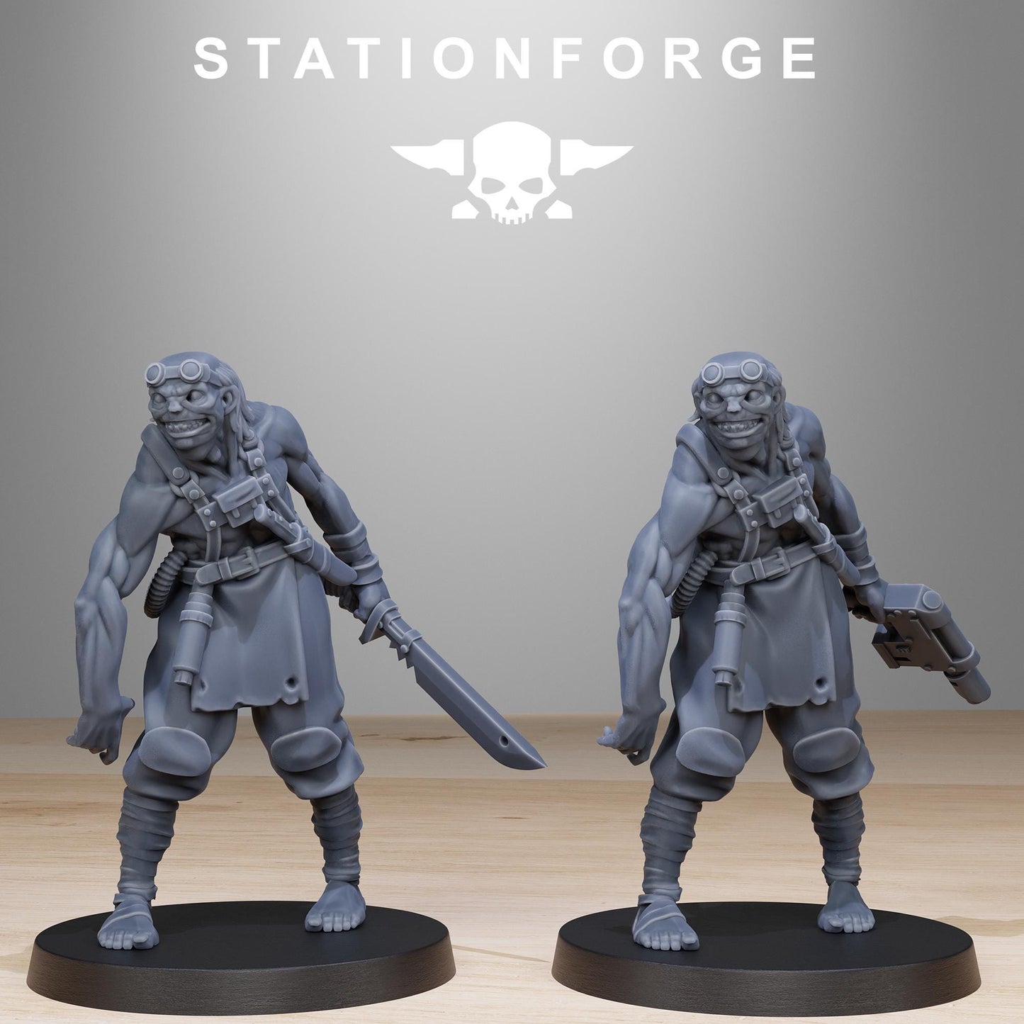 Corrupted Guard Wretched, Chaos Worshipper Sci-Fi Wargames Miniatures by STATIONFORGE, Corrupted Imperial Guard