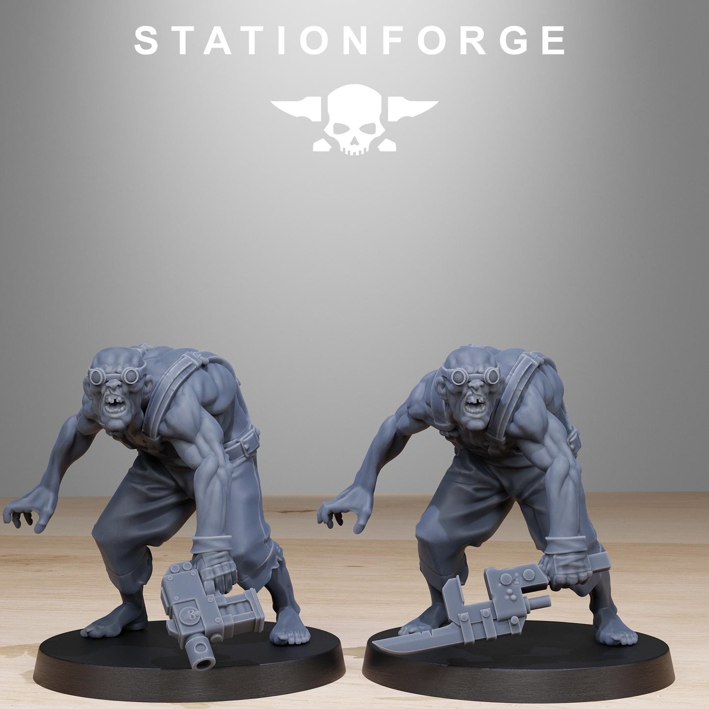 Corrupted Guard Wretched, Chaos Worshipper Sci-Fi Wargames Miniatures by STATIONFORGE, Corrupted Imperial Guard