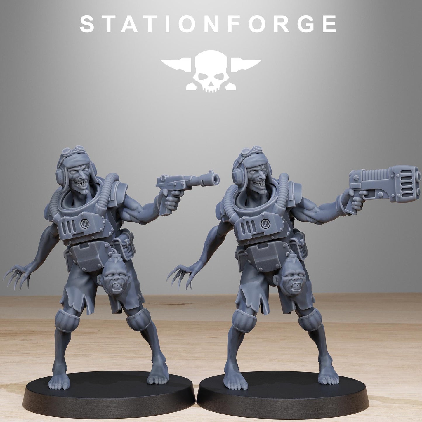 Corrupted Guard Wretched, Chaos Worshipper Sci-Fi Wargames Miniatures by STATIONFORGE, Corrupted Imperial Guard