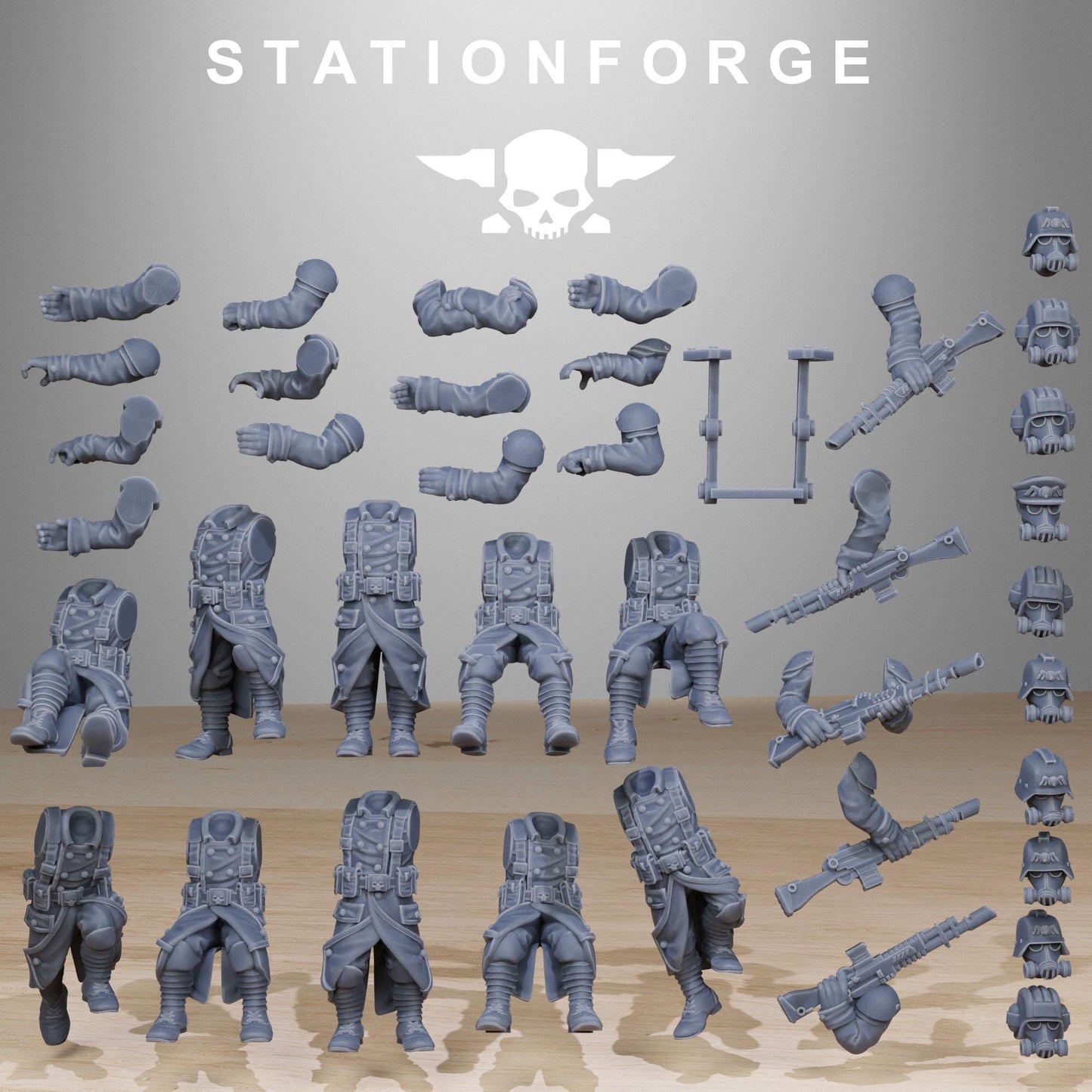 GrimGuard Battle Tank 2.0 - GrimGuard Heavy Tank, Sci-Fi Space Guard Soldiers by STATIONFORGE