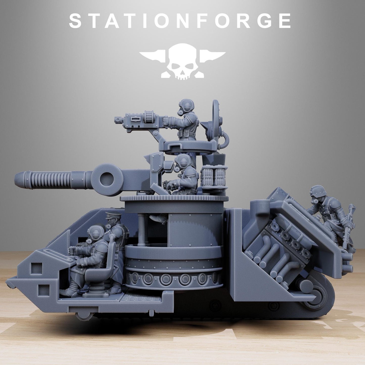 GrimGuard Battle Tank 2.0 - GrimGuard Heavy Tank, Sci-Fi Space Guard Soldiers by STATIONFORGE
