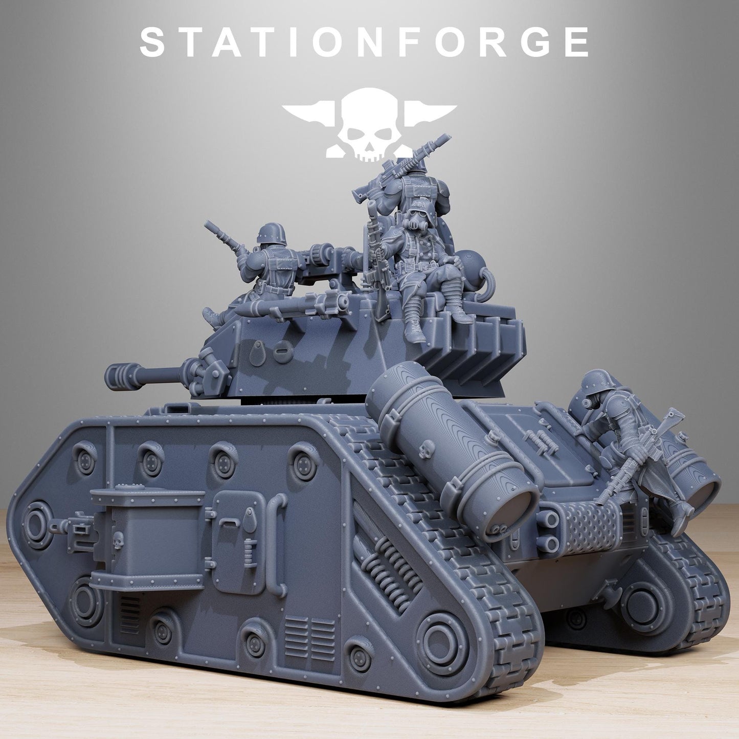 GrimGuard Battle Tank 2.0 - GrimGuard Heavy Tank, Sci-Fi Space Guard Soldiers by STATIONFORGE