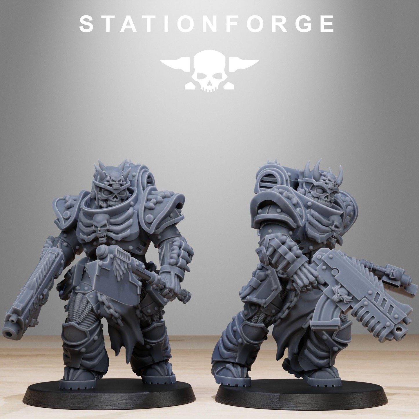 Socratis Dragon Knights, Modular Sci-Fi Marine warriors by STATIONFORGE, Grimdark Wargames Proxy