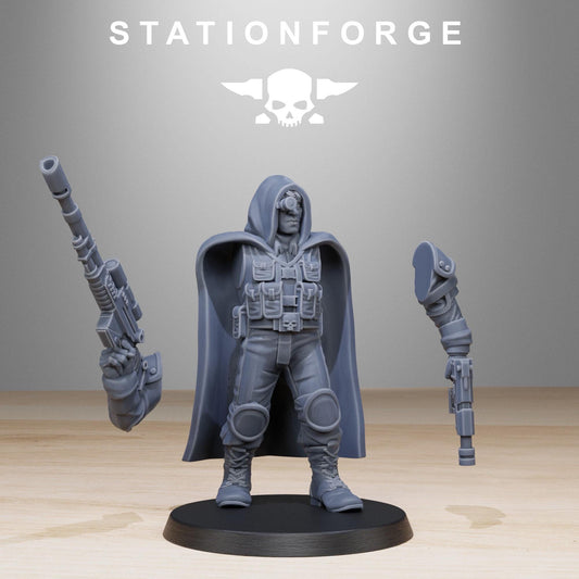 GrimGuard Snipers, Death Korps Proxy, Sci-Fi Wargames Miniatures by STATIONFORGE