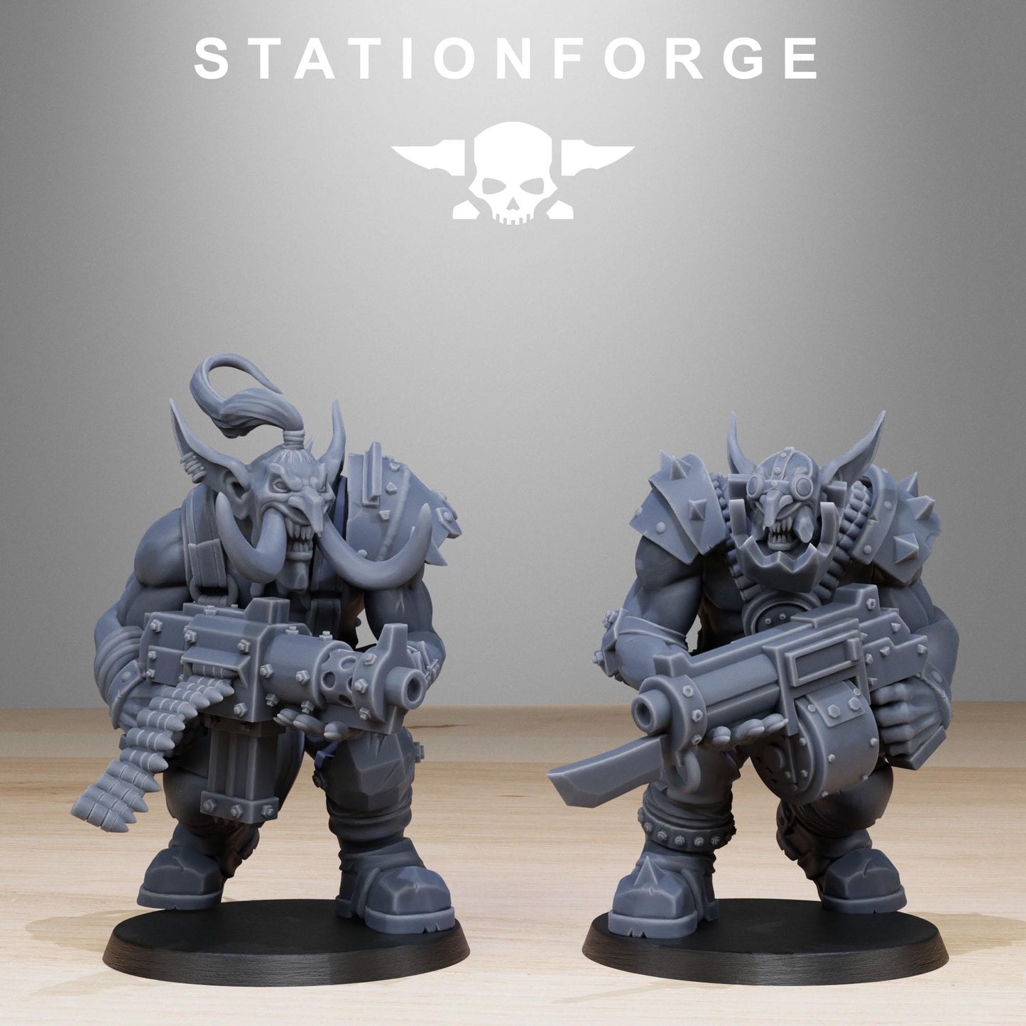 Orkaz Trolls, Space-Faring Orkish Menace Sculpted by STATIONFORGE, Grimdark Compatible, Sci-Fi Wargame Scale